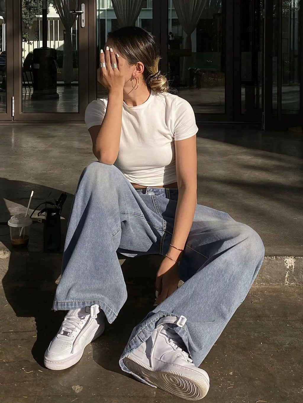 LaPose - Aria Washed Wide Leg Jeans