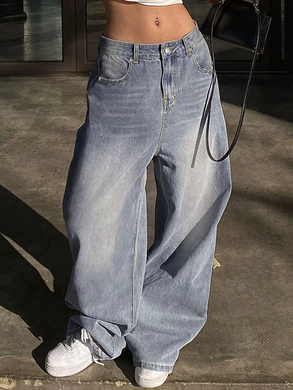 LaPose - Aria Washed Wide Leg Jeans