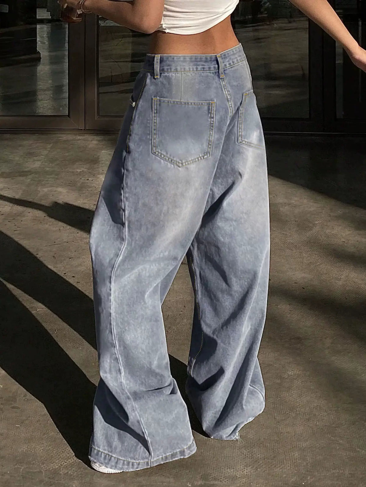 LaPose - Aria Washed Wide Leg Jeans