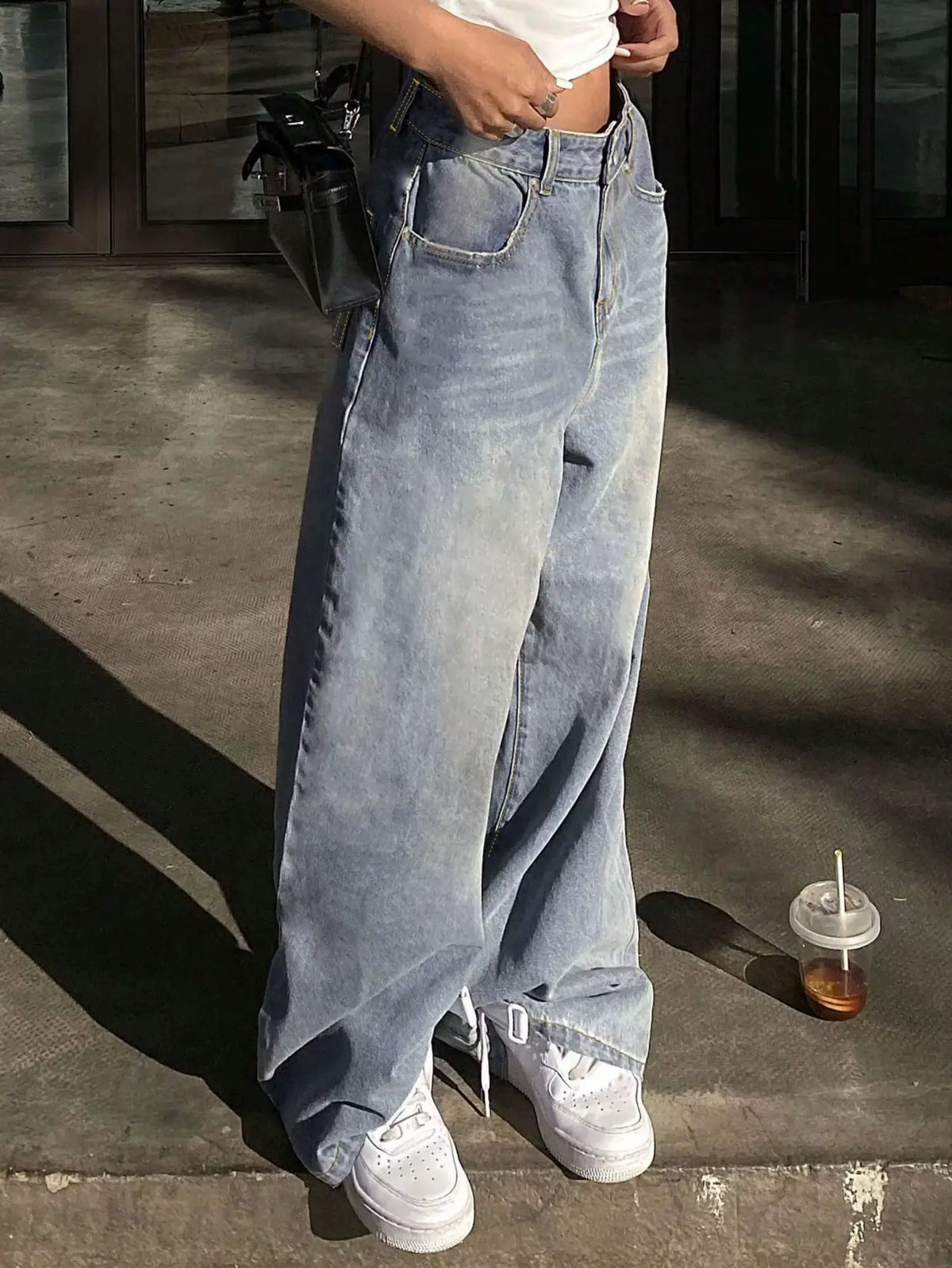 LaPose - Aria Washed Wide Leg Jeans