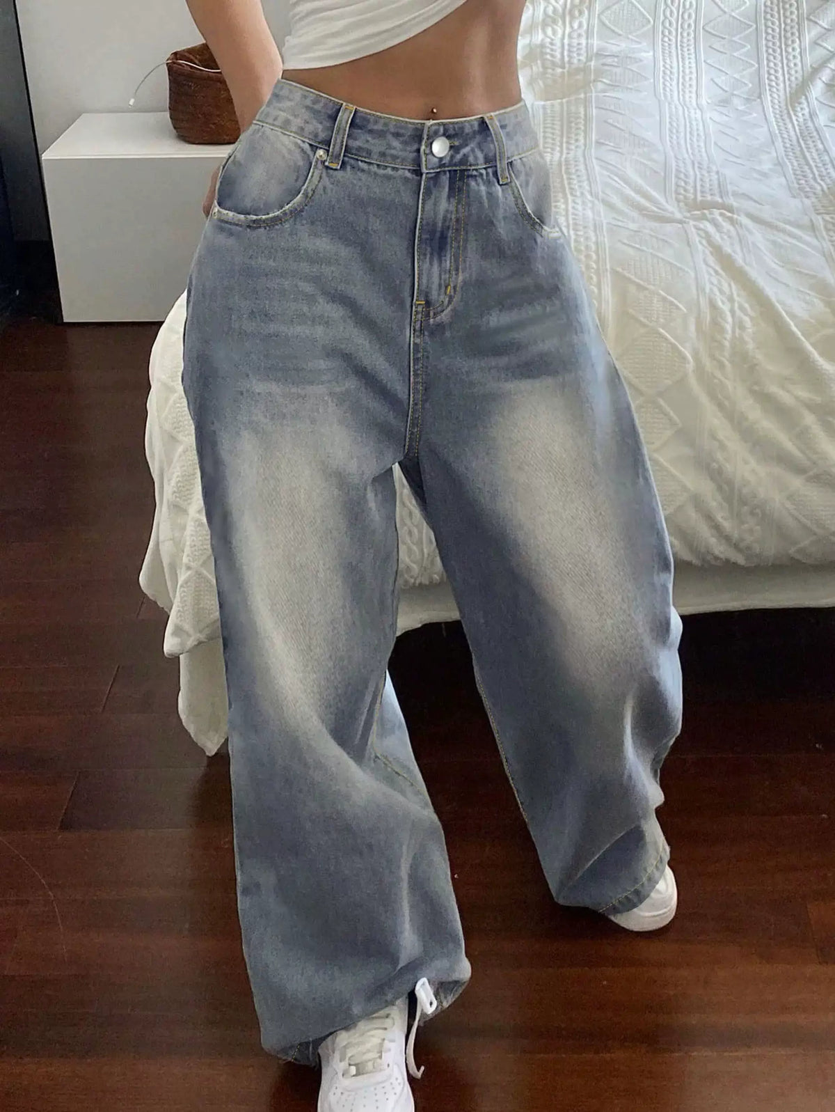 LaPose - Aria Washed Wide Leg Jeans