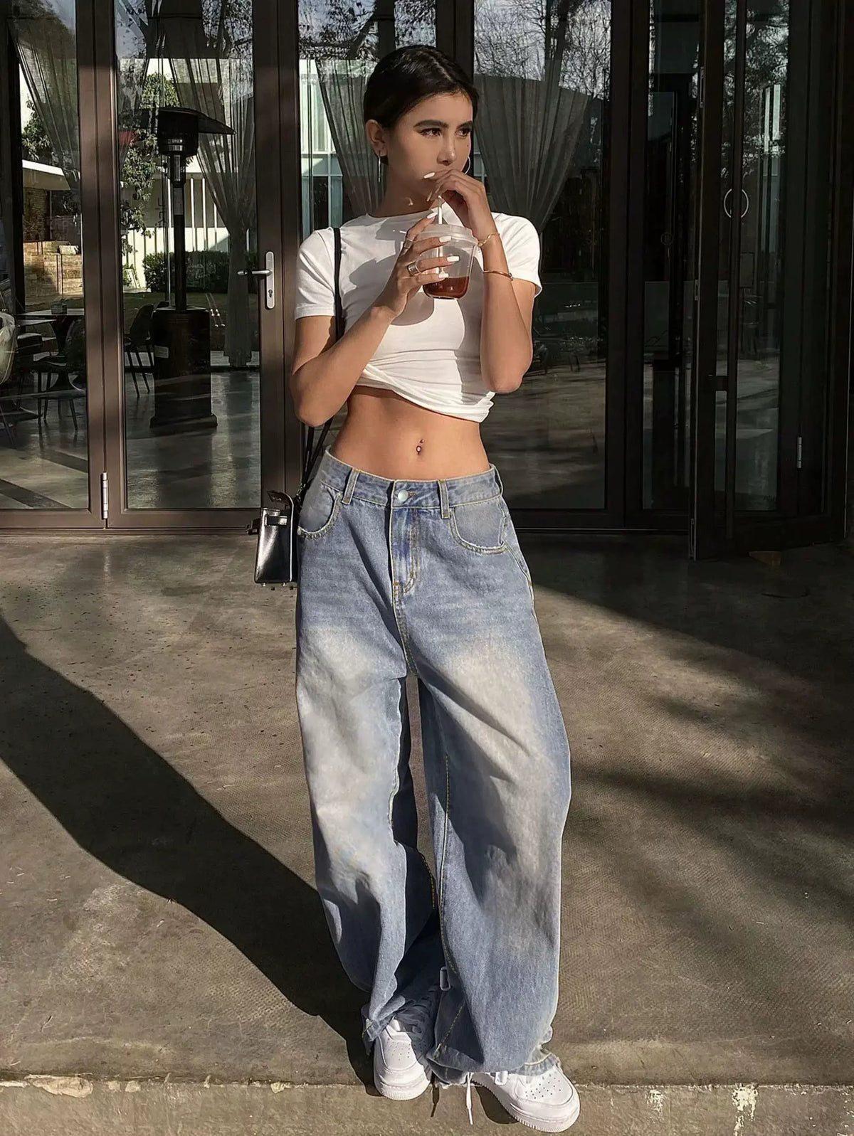 LaPose - Aria Washed Wide Leg Jeans