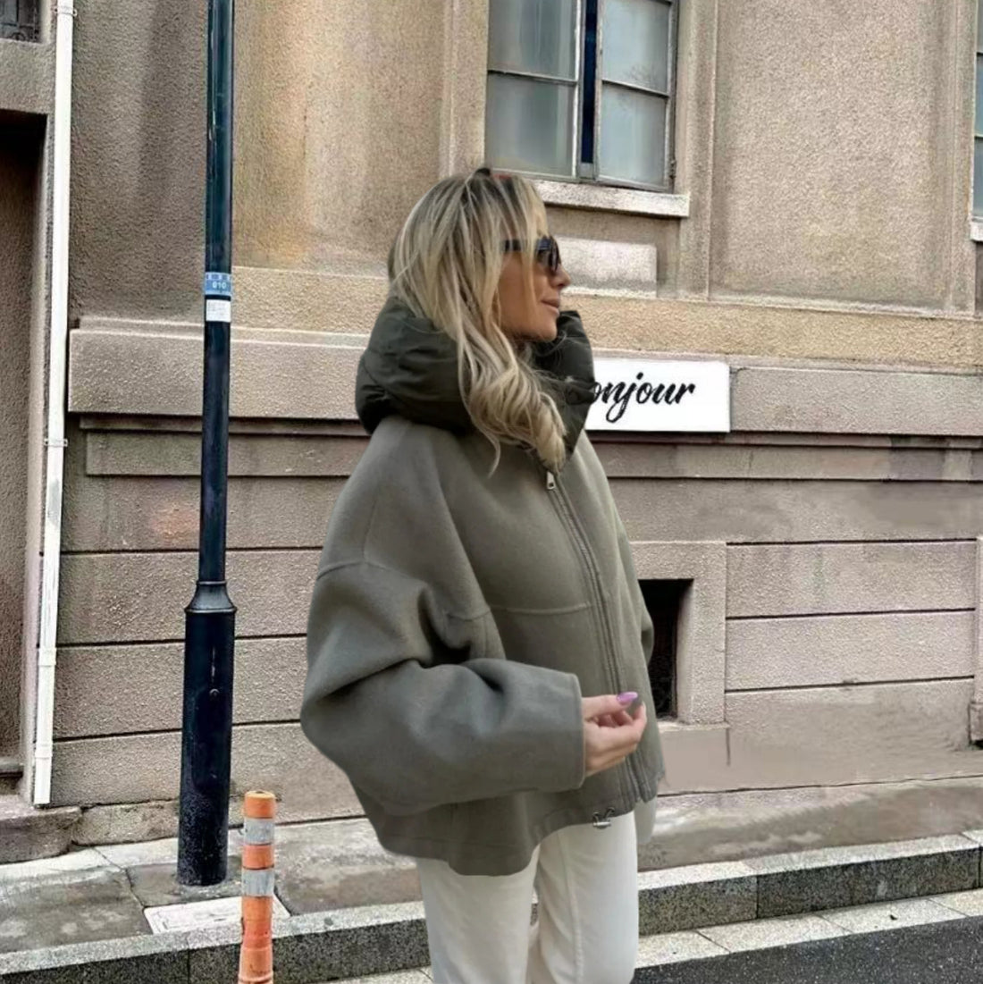Ariadna Detachable Wool Cropped Coat [T09GROJS]