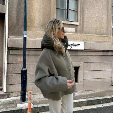 Ariadna Detachable Wool Cropped Coat [T09GROJS]