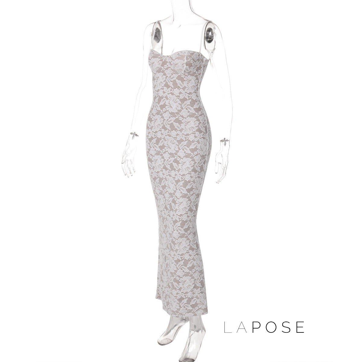Ariadne Lace Backless Midi Dress [1HH4MGSL]