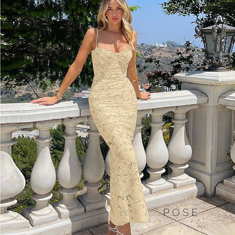 Ariadne Lace Backless Midi Dress [PYM8RUV8]