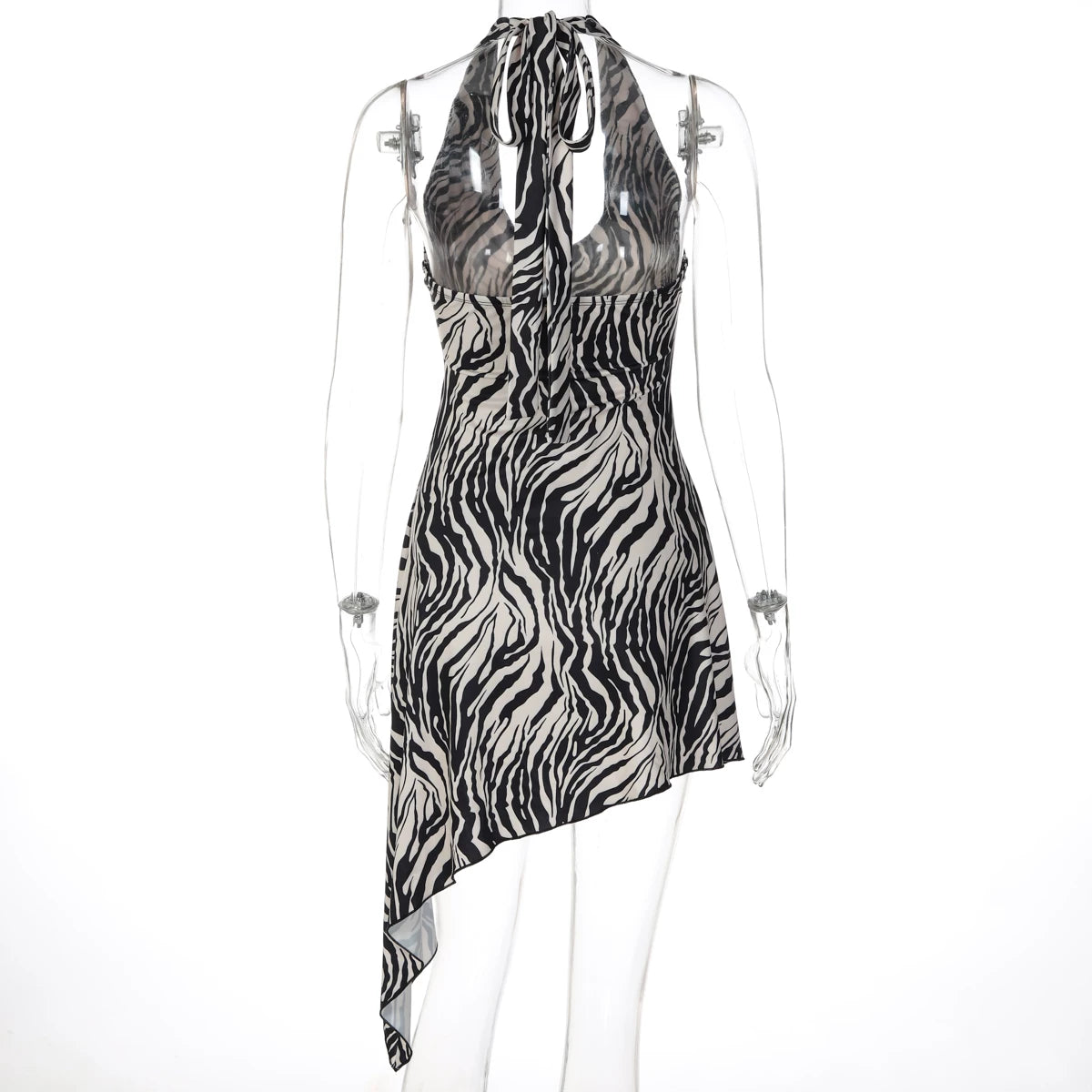 Ariani Halter Asymmetric Mini Dress