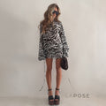 Arianna Zebra Print Mini Dress [MSD4RKTD]