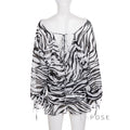Arianna Zebra Print Mini Dress [HFDFCXI6]