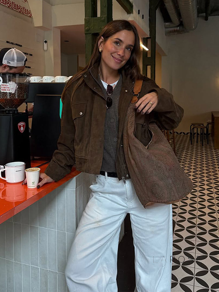 Ariannah Cropped Button-Up Jacket [FJ4HN1BW]
