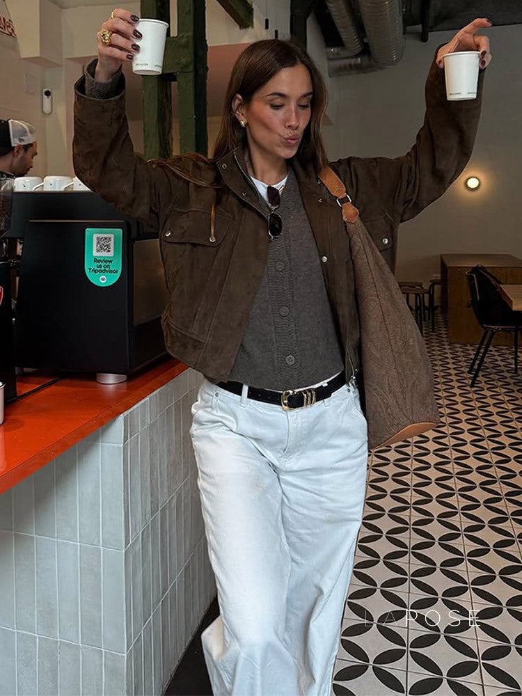 Ariannah Cropped Button-Up Jacket [UC9A5FL5]