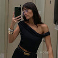 Ariannah Ruched One-Shoulder Top [BVRZ3SS3]