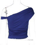 Ariannah Ruched One-Shoulder Top [LVL0OXVZ]