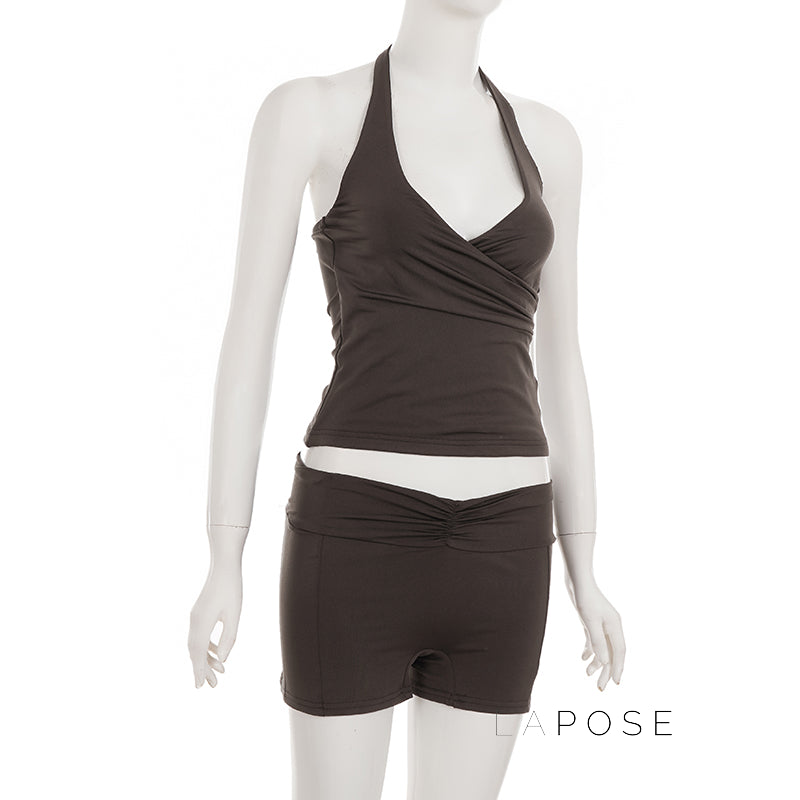 Arianne Street V-Neck Short Set [IJMM07K4]