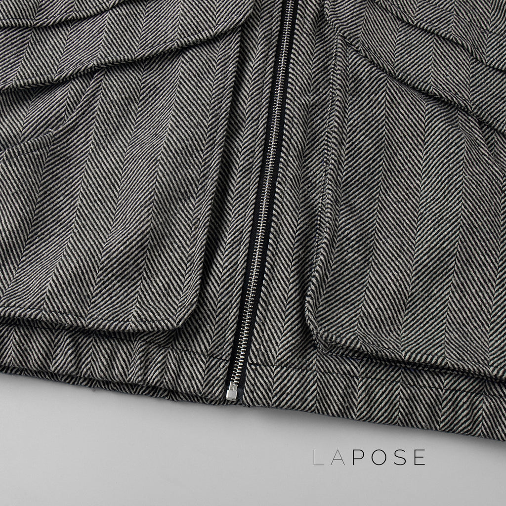 Arin Herringbone Wool Blend Jacket [I3JEHV3I]