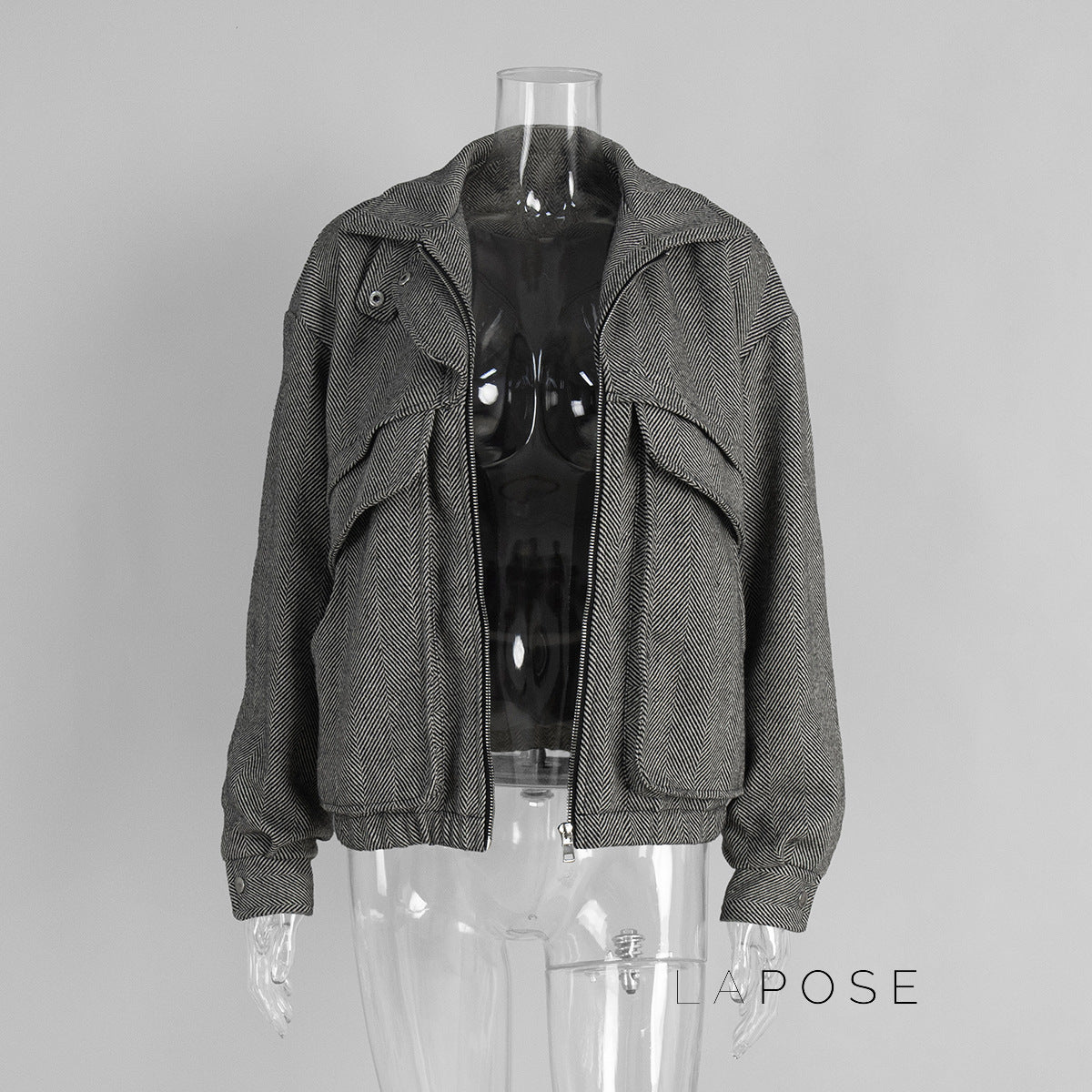 Arin Herringbone Wool Blend Jacket [OLQ29ZR2]