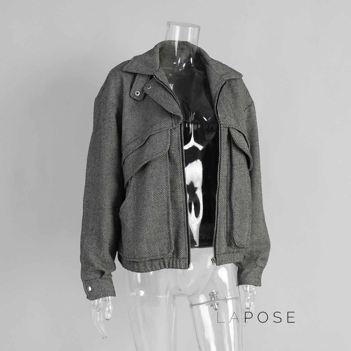 Arin Herringbone Wool Blend Jacket [J79X9UN4]