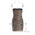 Arleen Strapless Sequin Leopard Mini Dress [K4YPJVHO]