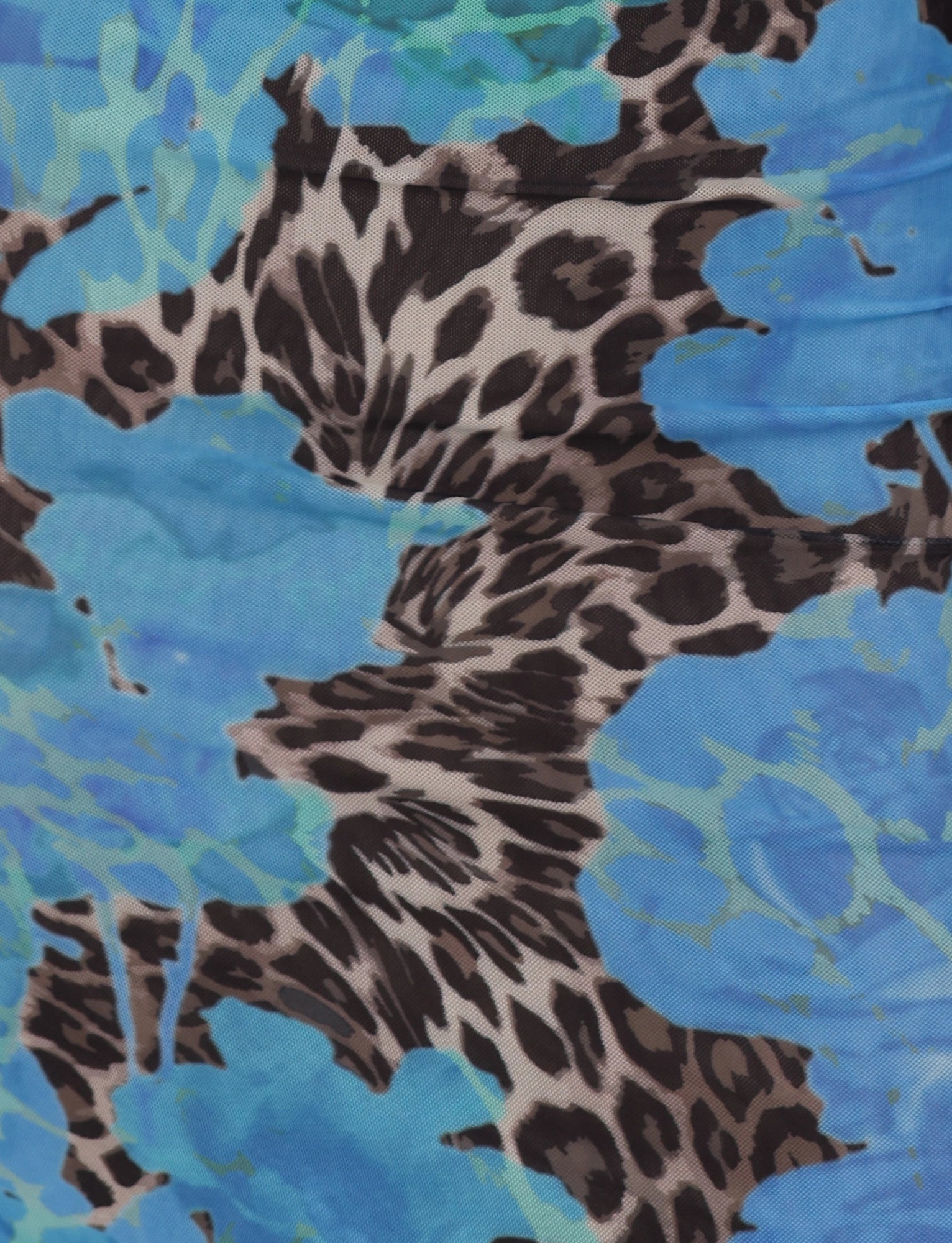 LaPose Arlette Radiant Floral Maxi Dress - Blue Leopard