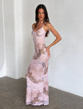 LaPose Arlette Radiant Floral Maxi Dress - Collage Cranes