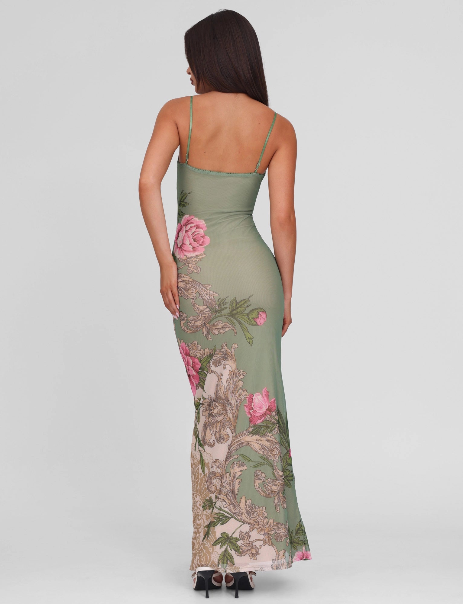 LaPose Arlette Radiant Floral Maxi Dress - Green