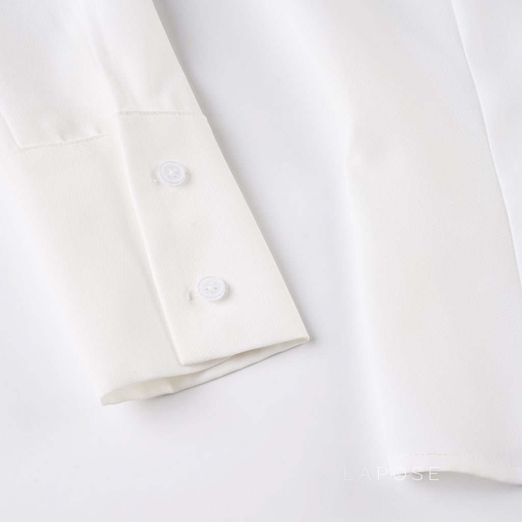 Arlynn Ruched Back Button-Up Shirt