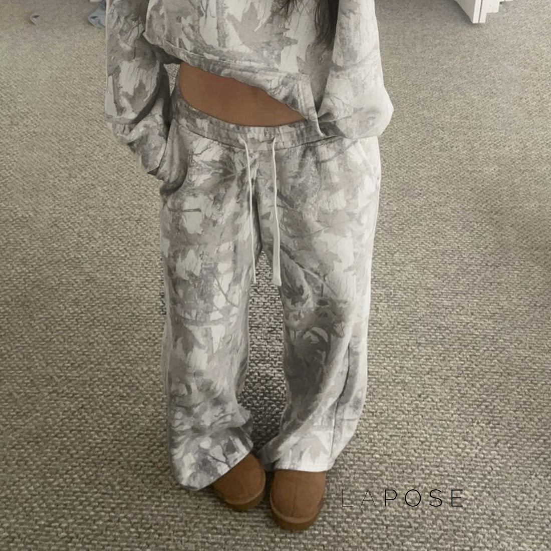 Armoni Camo Wide-Leg Sweatpants [L208CPF1]