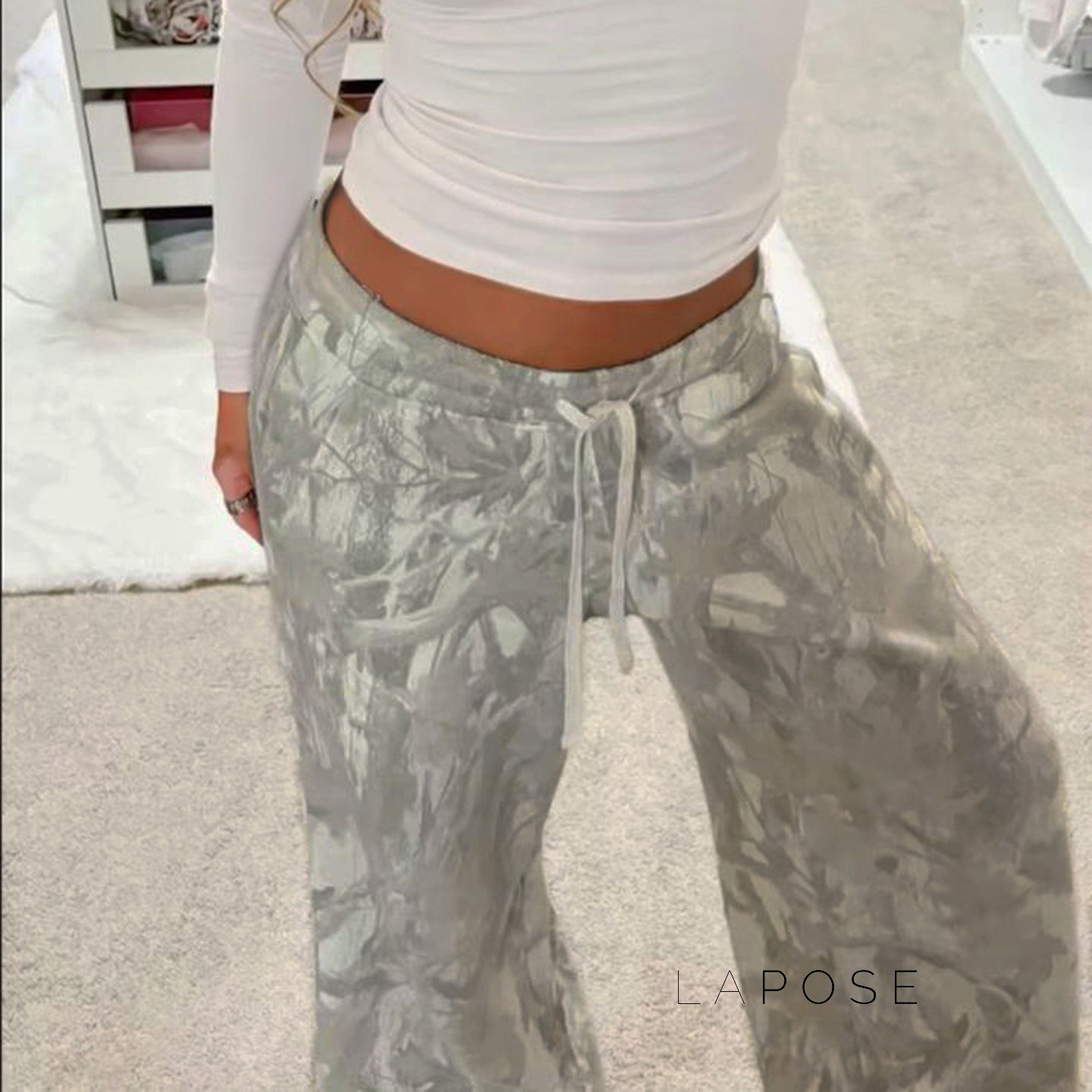 Armoni Camo Wide-Leg Sweatpants [FJQMN8GH]