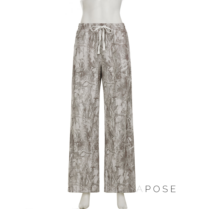 Armoni Camo Wide-Leg Sweatpants [MS4LM1RI]