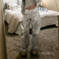 Armoni Camo Wide-Leg Sweatpants [MEKD84AK]