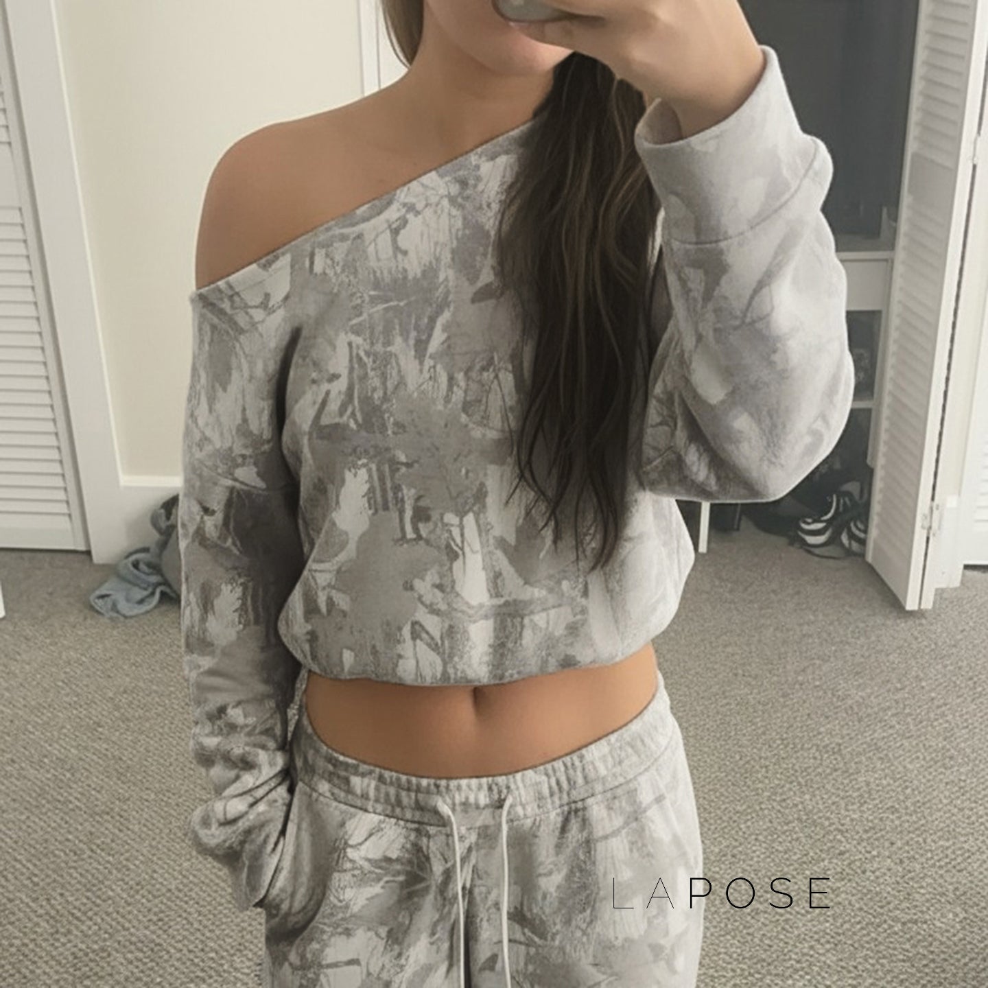 Armoni Camo Wide-Leg Sweatpants [9U10FSD3]