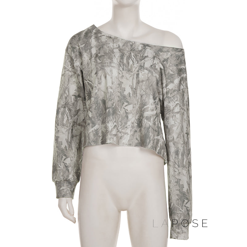 Armoni Camo Wide-Leg Sweatpants [4DG3X4BO]
