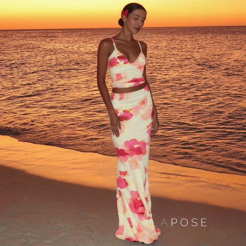 Aryana Printed Maxi Skirt Set [VQ84815Q]