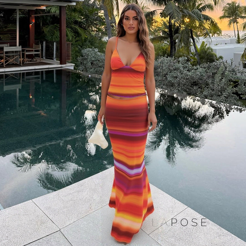 Aryana Printed Maxi Skirt Set [LFJLTJYJ]