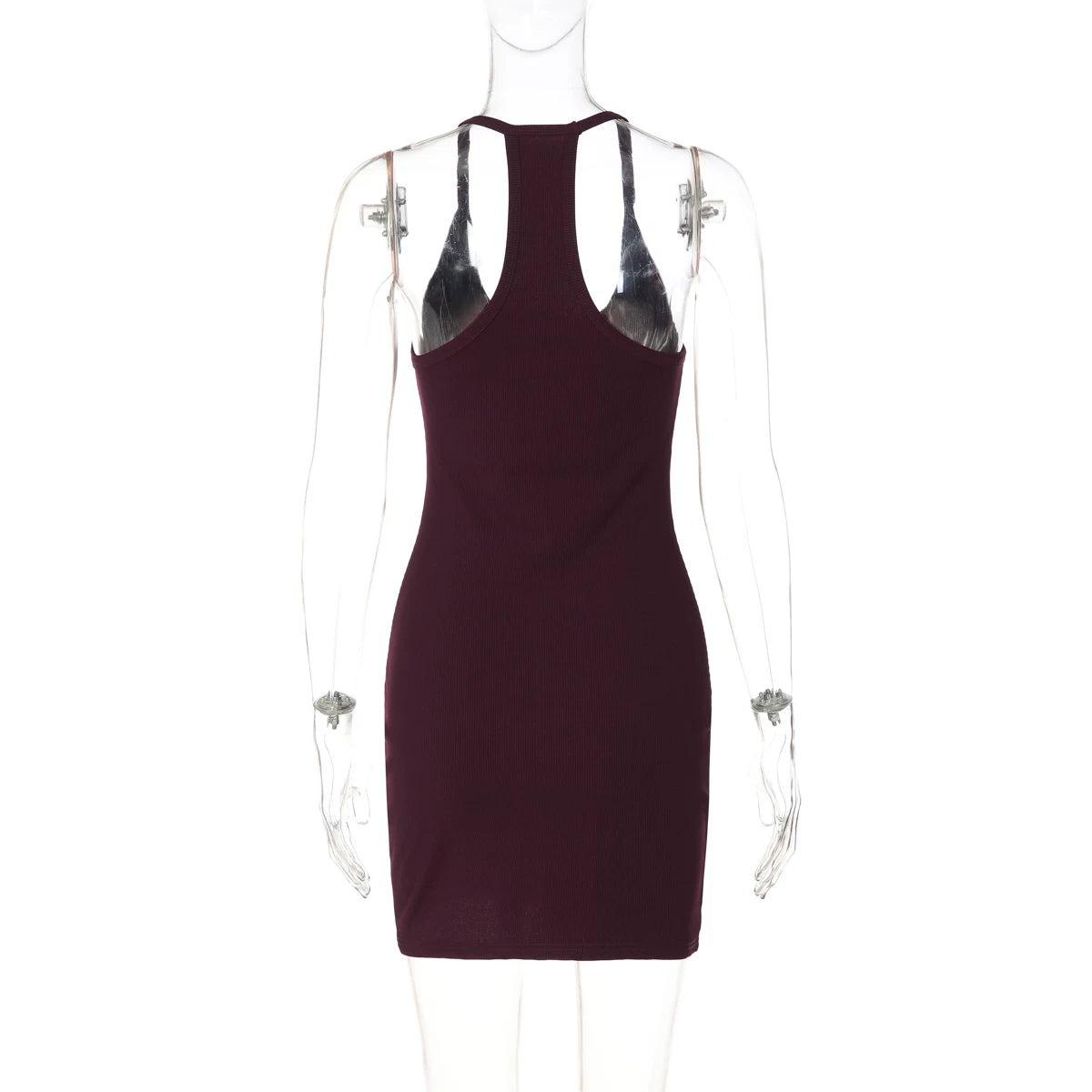 Aryiah Ribbed Halter Mini Dress