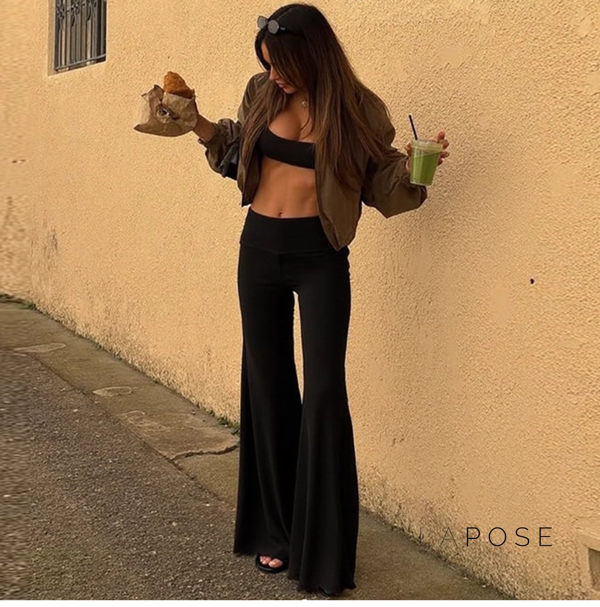 Asher High-Rise Flared Pants [X89R6QRS]