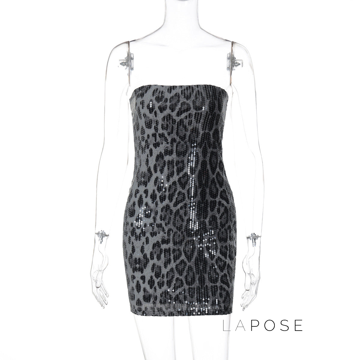 Ashlee Leopard Sequin Mini Dress [1NU9BX89]