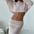 Ashly One-Shoulder Knit Set [742PTOJ7]