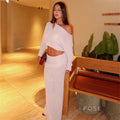 Ashly One-Shoulder Knit Set [S5YHK8DM]
