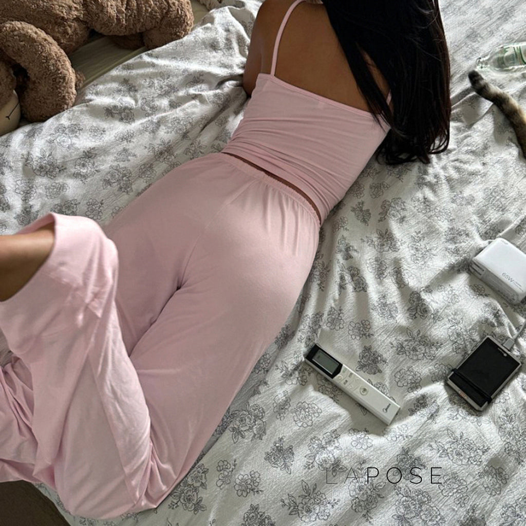 Asma Pink Knitted Lounge Set [PR6RHTPM]