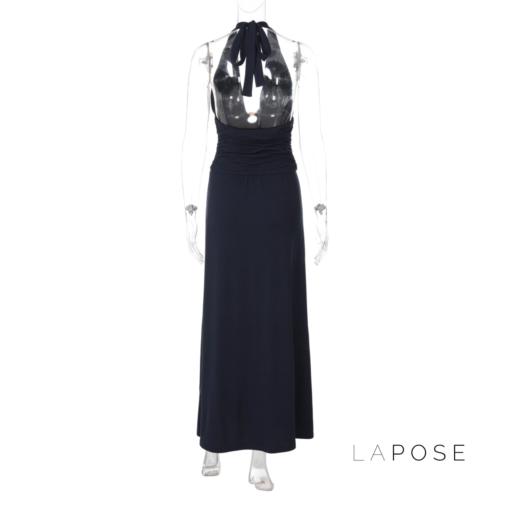 Asra Halter Pleated Maxi Dress [NHAEVYC0]