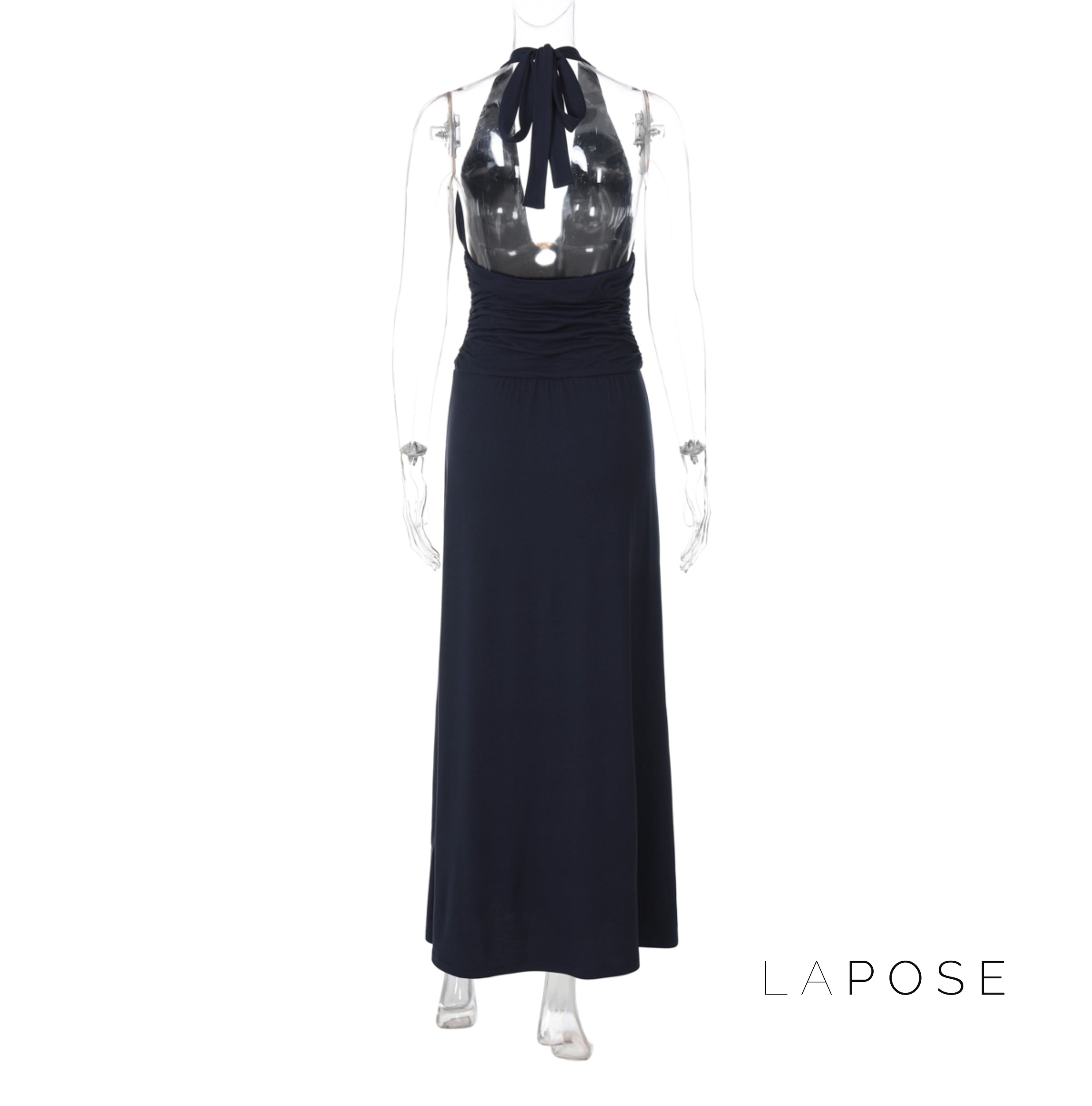 Asra Halter Pleated Maxi Dress [NHAEVYC0]