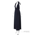 Asra Halter Pleated Maxi Dress [7379173B]