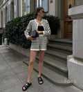 Astoria Striped Knit Short Set [BQ2XZM4Z]