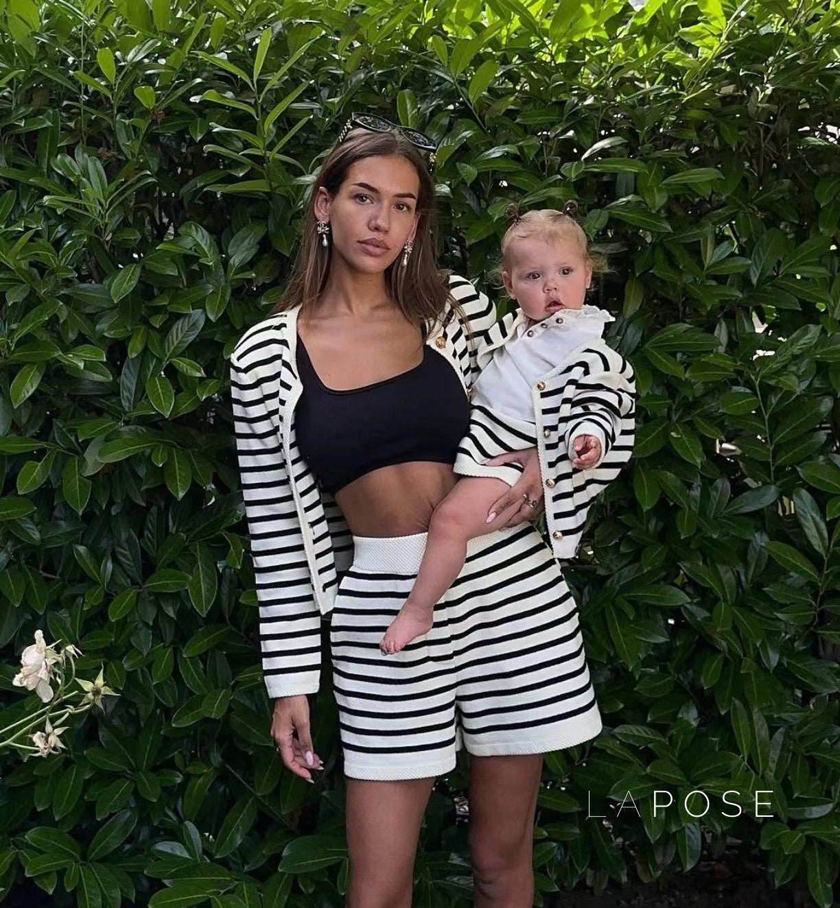 Astoria Striped Knit Short Set [39FC81RE]