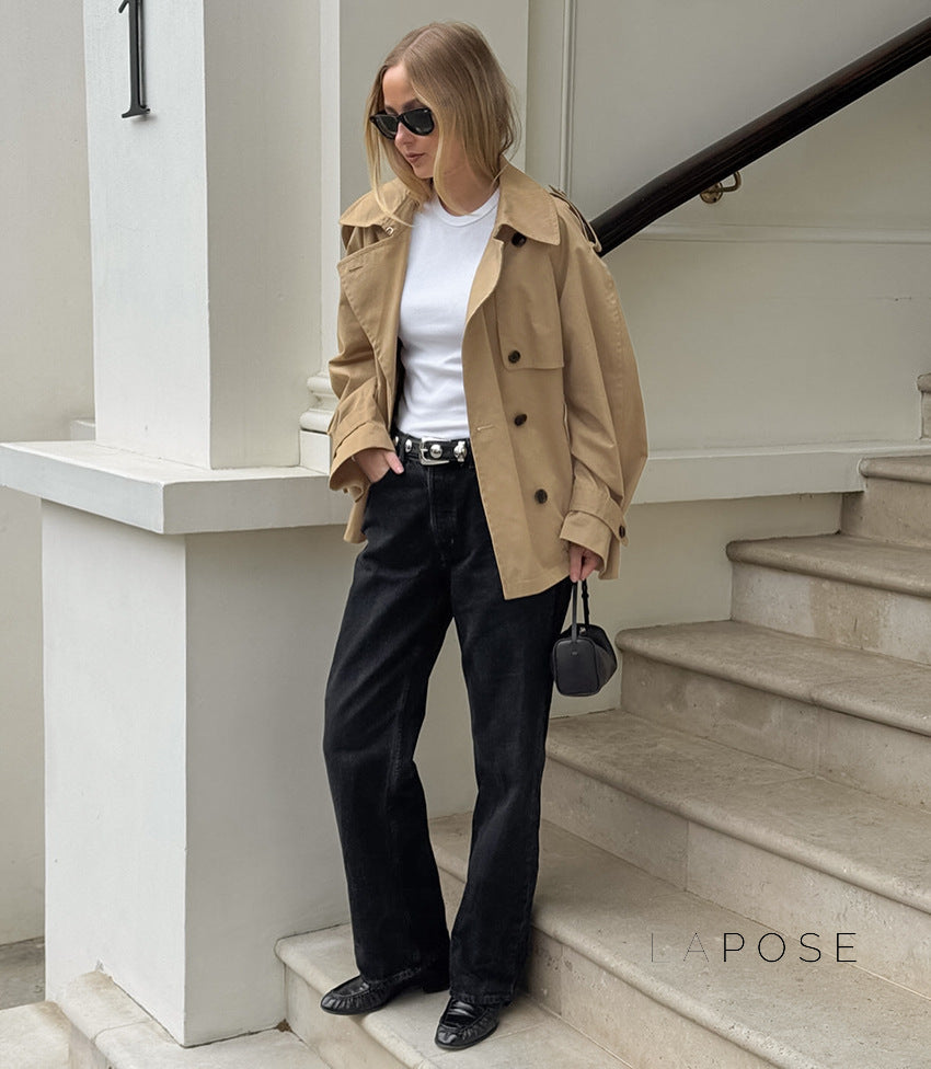 Atalie Double-Breasted Trench Coat [C6A7U79K]