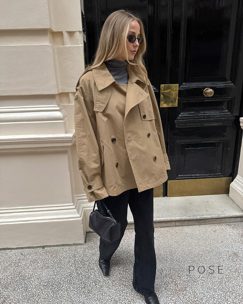 Atalie Double-Breasted Trench Coat [BBFCP6XN]