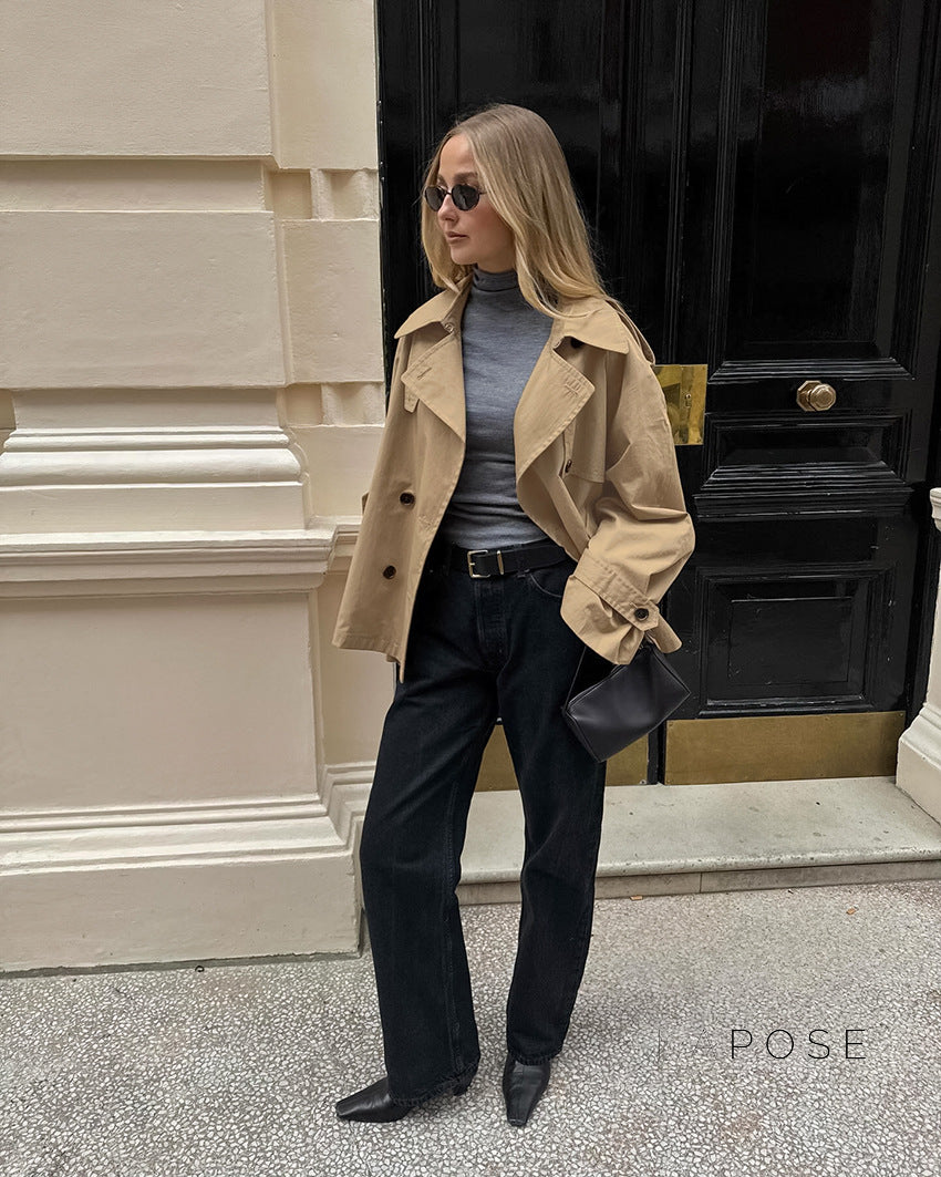 Atalie Double-Breasted Trench Coat [9M3H1MH3]