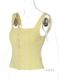 Aubri Buttoned Strap Vest [6PON80OH]