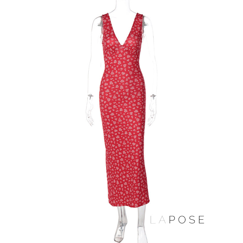 Aubrie Floral Backless Maxi Dress [3CKUX0KU]
